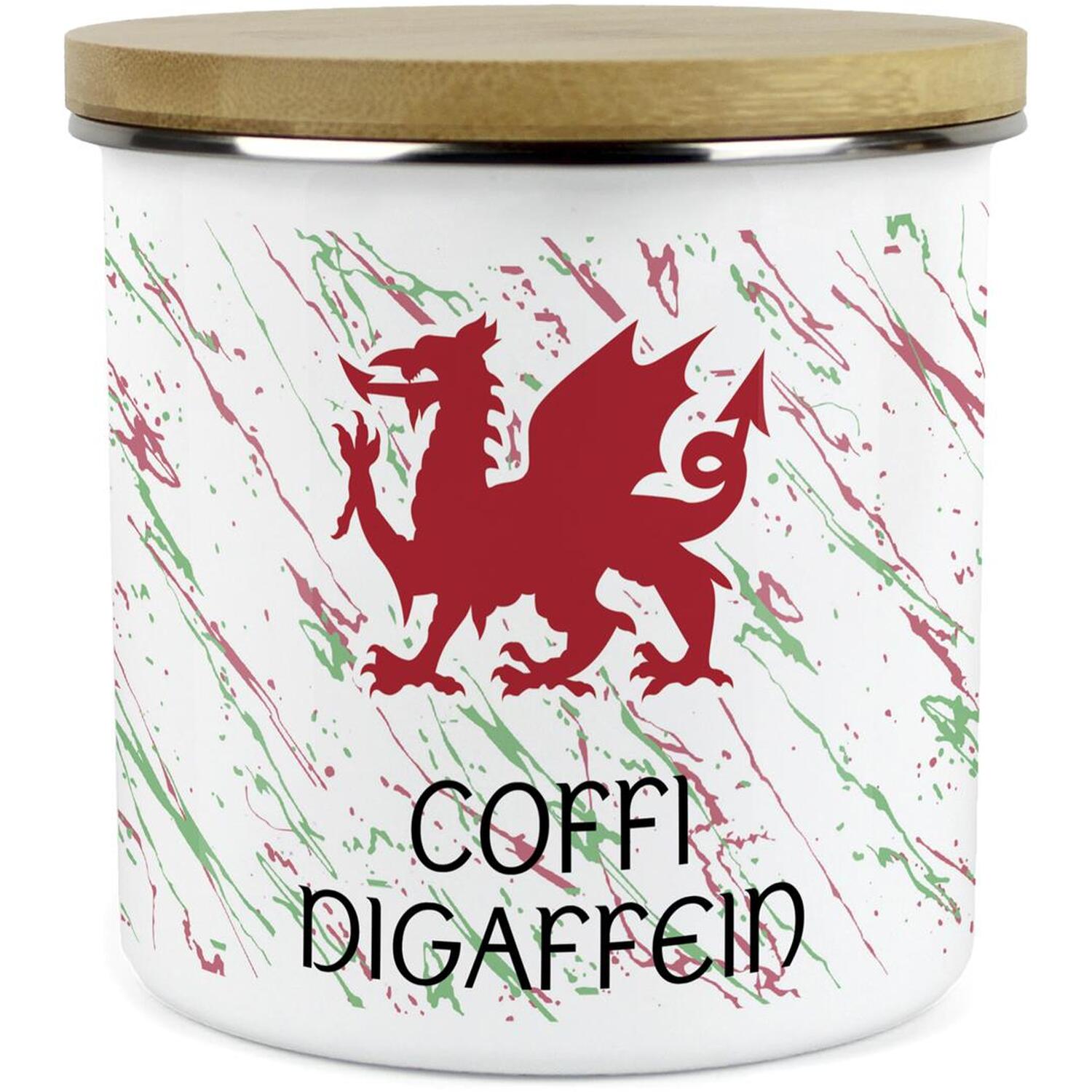 Purely Home Welsh Dragon Large Kitchen Storage Canister (Welsh) - White
