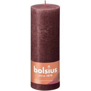 Bolsius Rustic Velvet Red Shine Pillar Candle