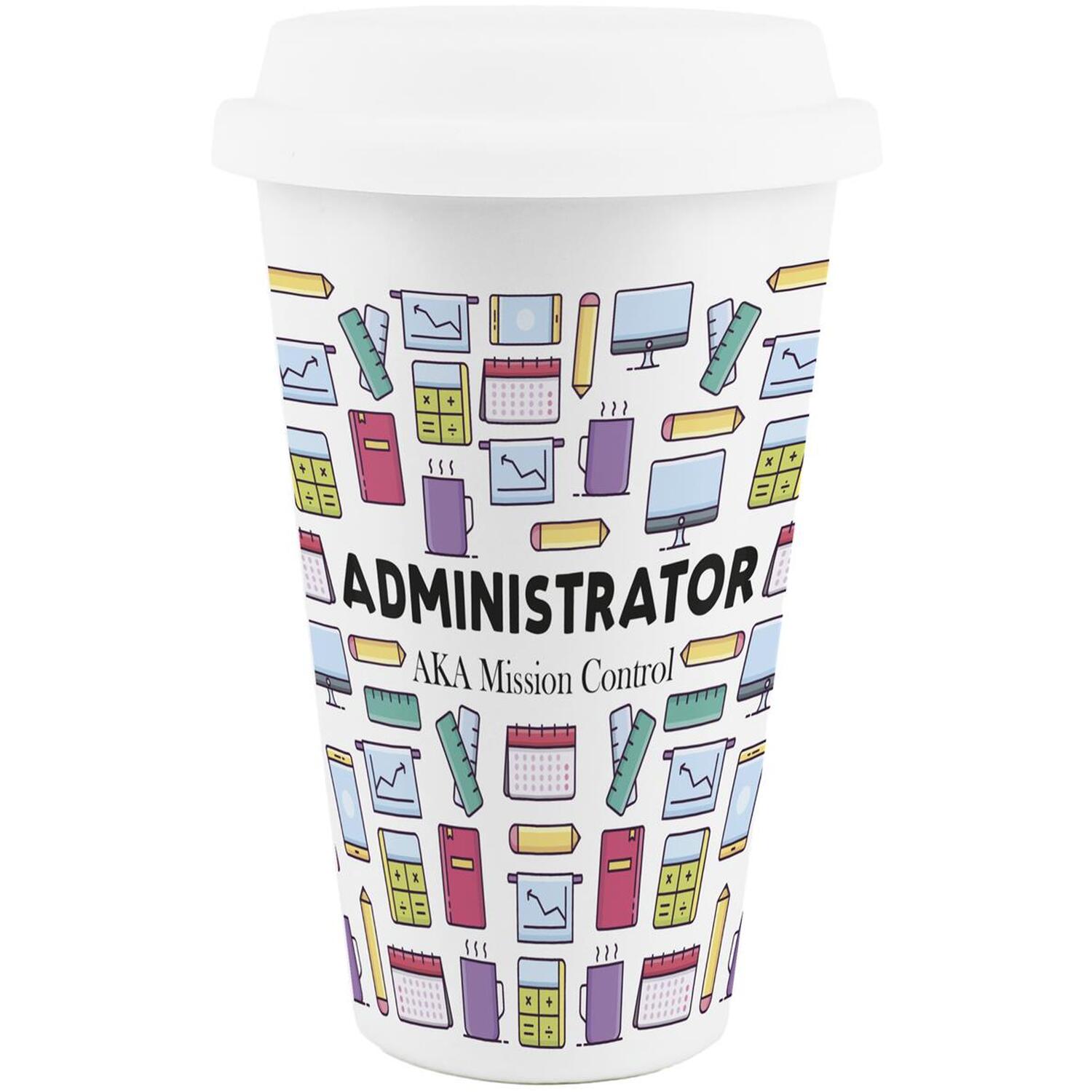 Image of Novelty Administrator Ceramic Travel Mug -&hellip;