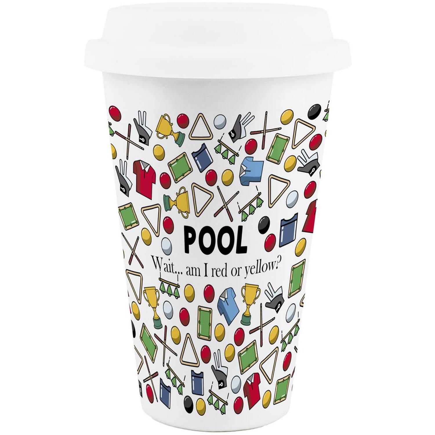 Image of Novelty Pool Ceramic Travel Mug -&hellip;