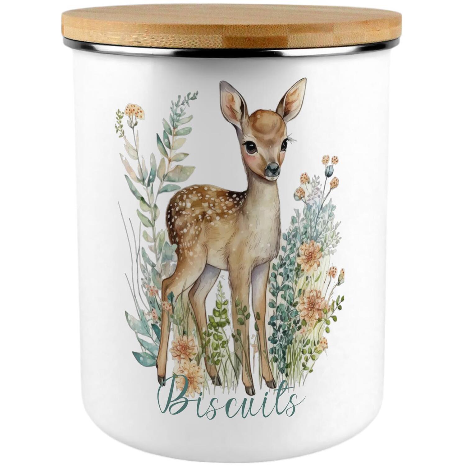 Purely Home Floral Deer Extra Large Biscuit Tin - Multicoloured - Image 3
