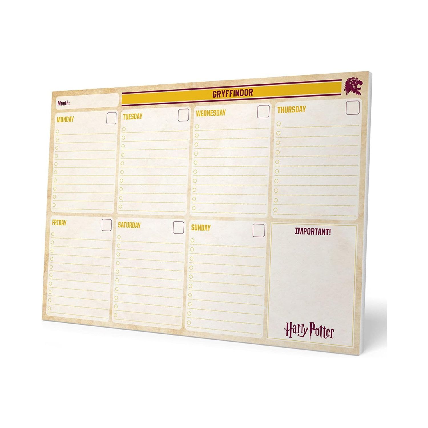Harry Potter Gryffindor A4 Weekly Notepad Planner - Image 3