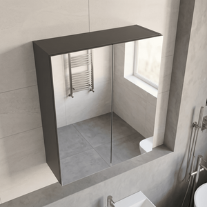 Balterley Mirror Unit - 600mm - Gloss Grey