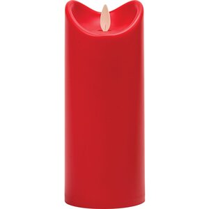 3 Piece Small Flickering LED Resin Pillar Candle