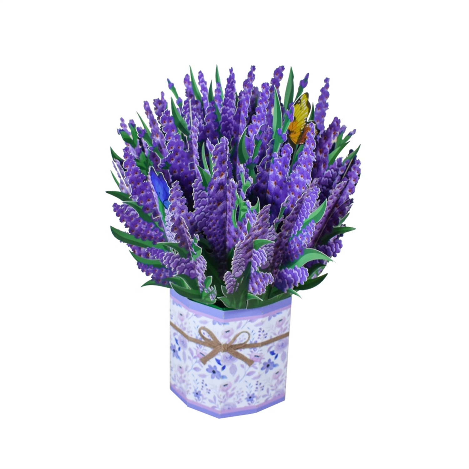 - Purple Charm Bouquet In Decorative Vase 3D Pop-Up Greeting Card - Image 2