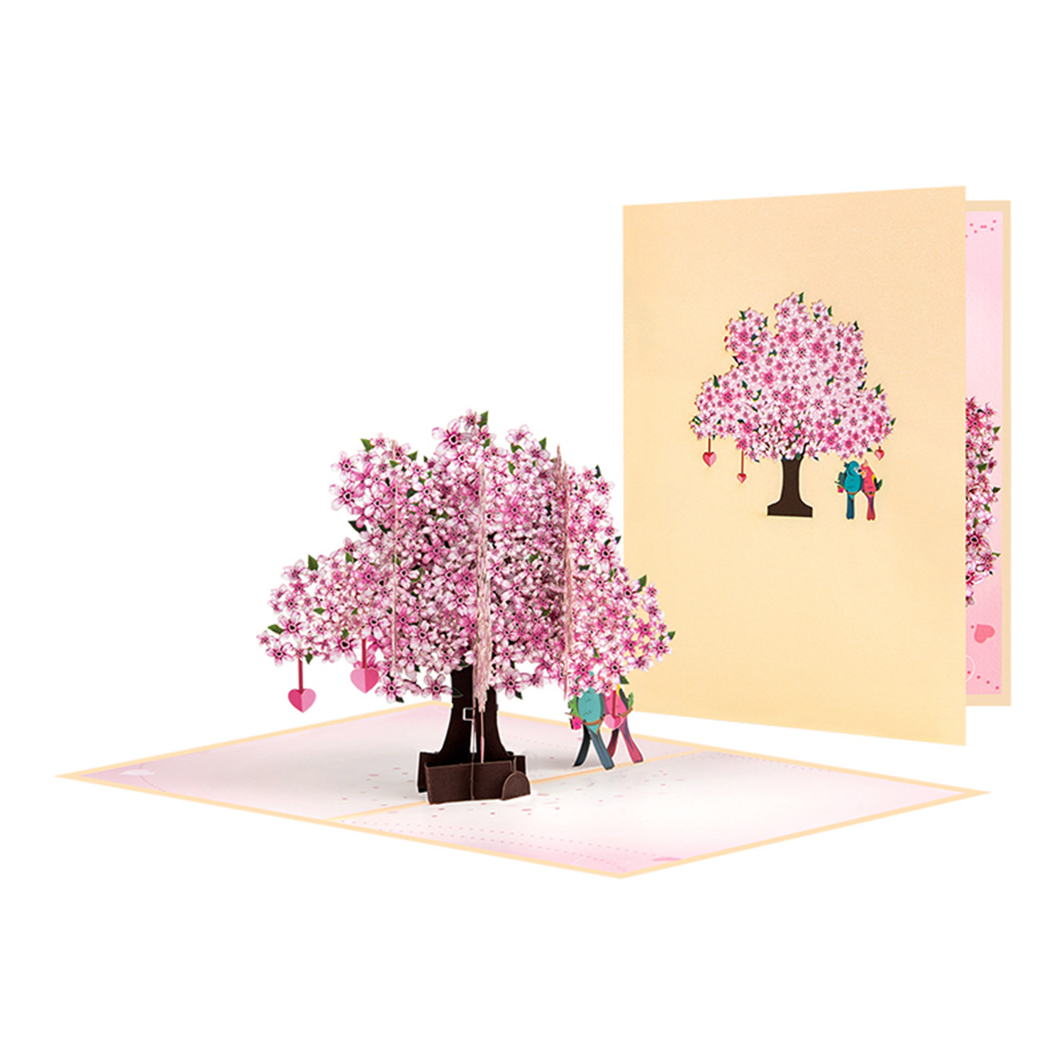  - Lovebirds In Romantic Tree Scene Pop-Up Card - Image 3