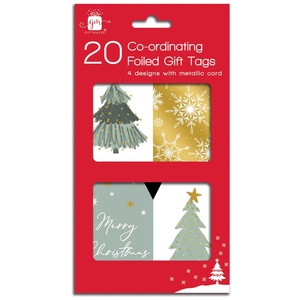 Pack of 20 Winter Wonderland Coordinated Christmas Tags