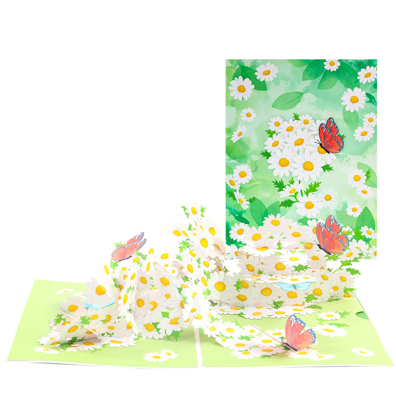  - Daisy Butterfly 3D Pop Up Greeting Card - Image 3