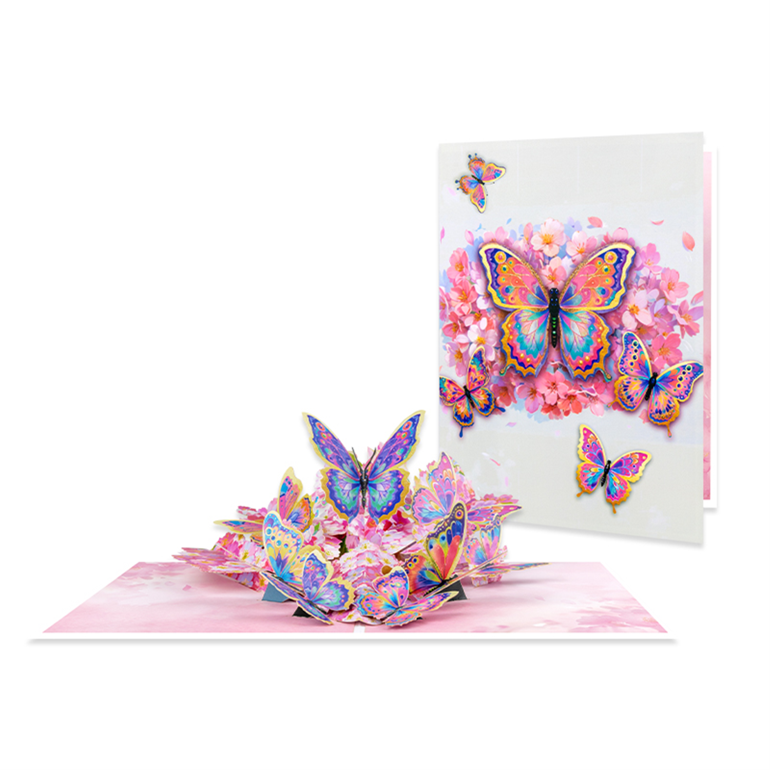 Wings of Color Cherry Blossom 3D Pop Up Card -Mother Anniversary Valentine's Day - Image 2
