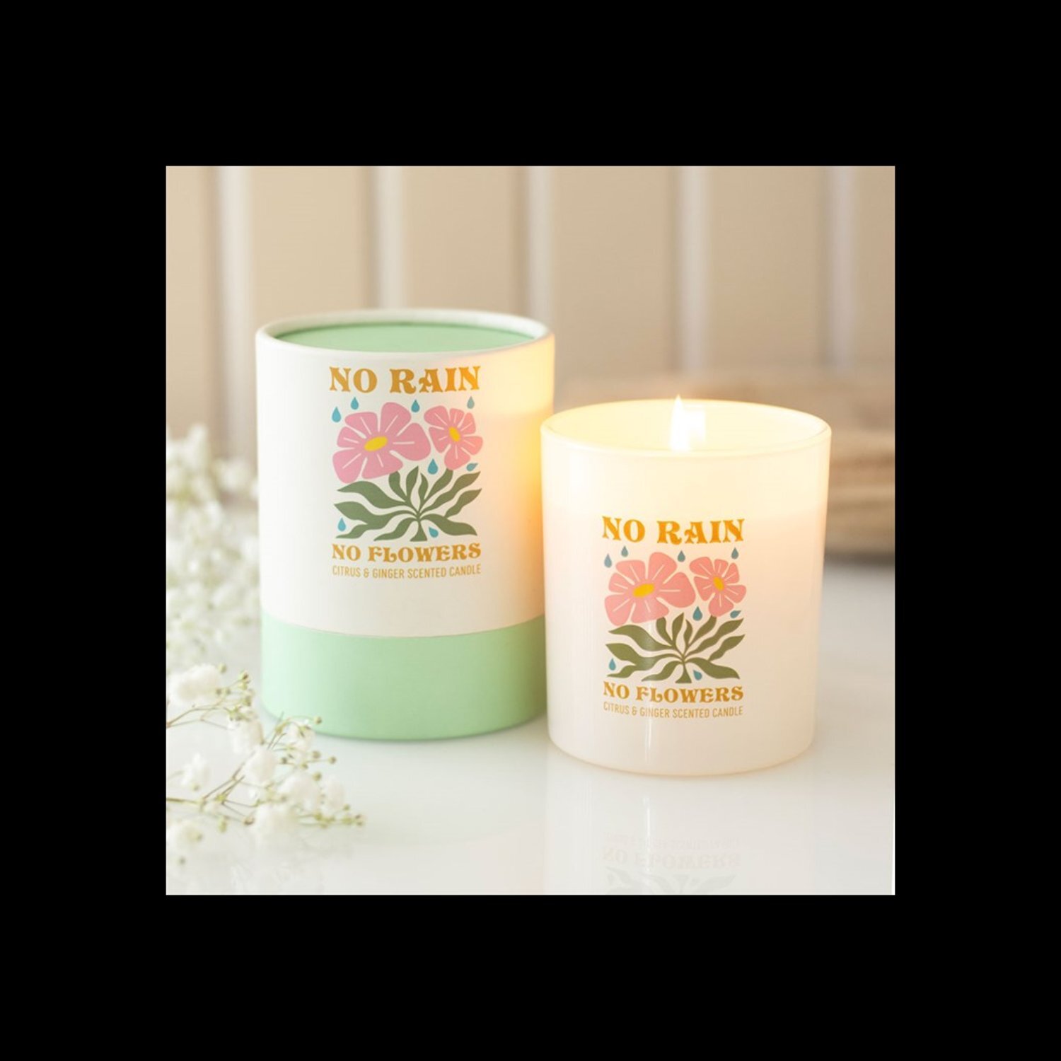  - No Rain No Flowers Citrus And Ginger Candle Fresh 28 Hour - Image 3