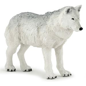PAPO Wild Animal Kingdom Polar Wolf Toy Figure - 50195 - White