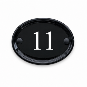 Ceramic Oval House Number 11