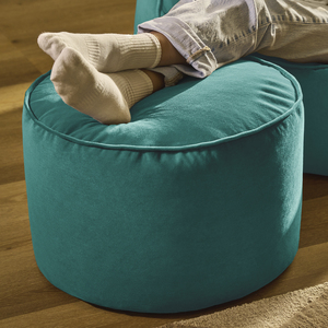 Green icon Milano Round Velvet Pouffe shot 19506814