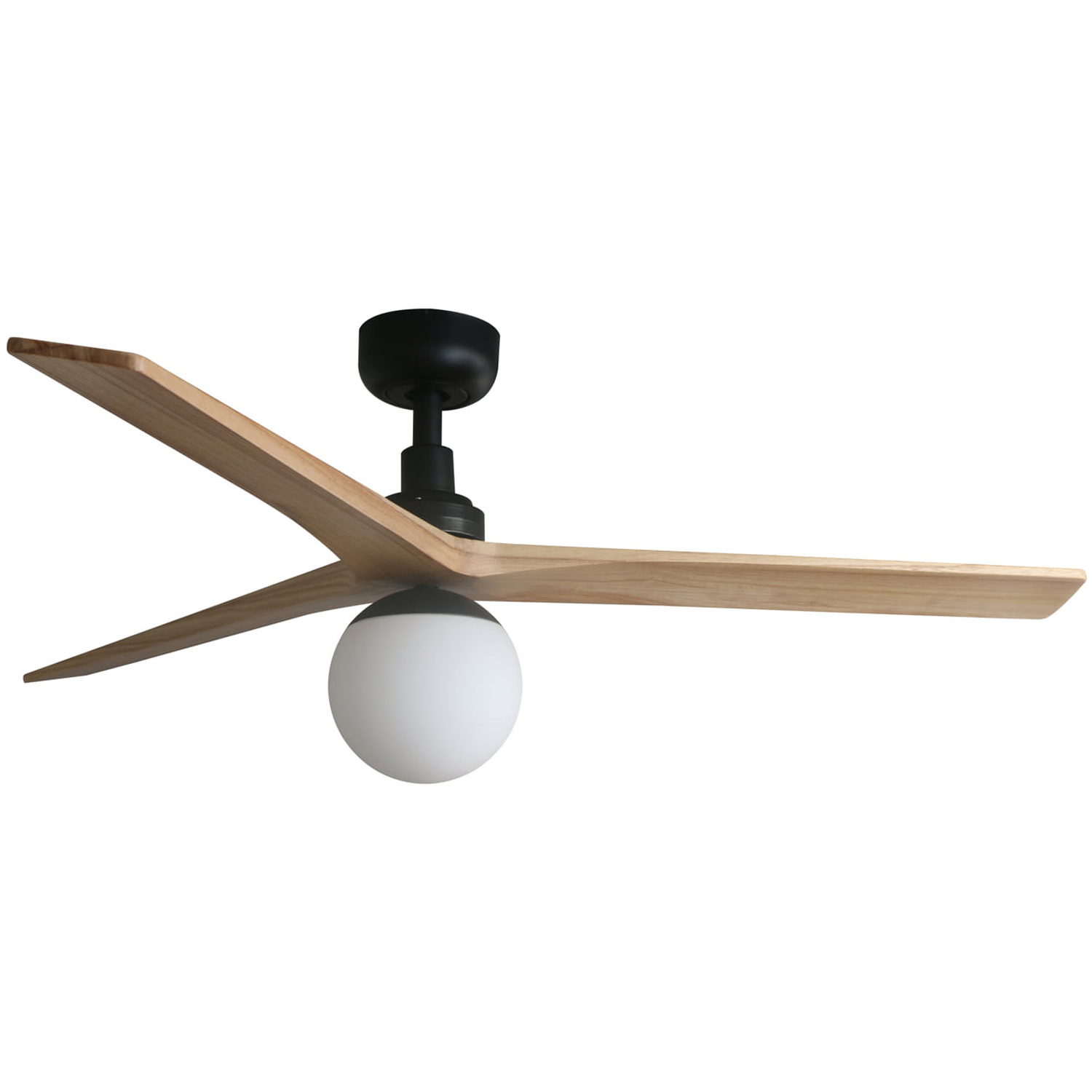 Netlighting Unisex Brown Klim 3 Blade Ceiling Fan Black Pine Light 1X E27 Smart In Medium - Image 2