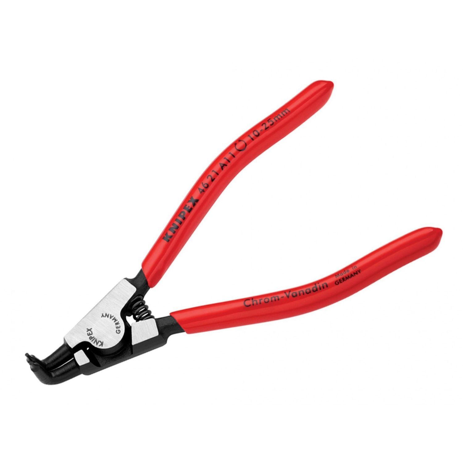 Knipex 46 21 Series External Circlip Pliers, 90 Bent Tip - Multi Colour