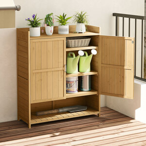 Costway Outdoor Potting Bench with Storage