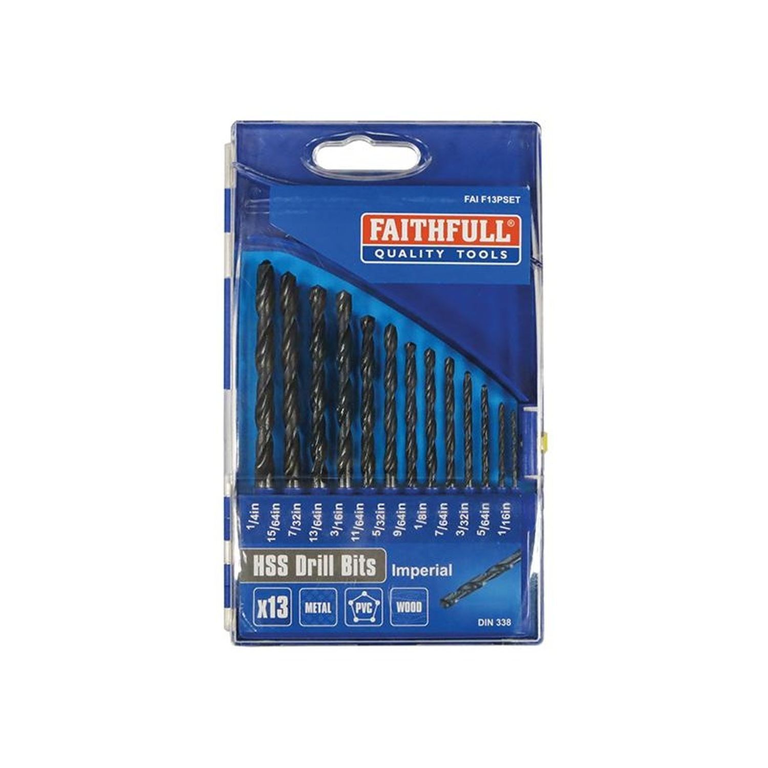 Faithfull Hss Drill Bit Sets, Imperial A - Multi Colour