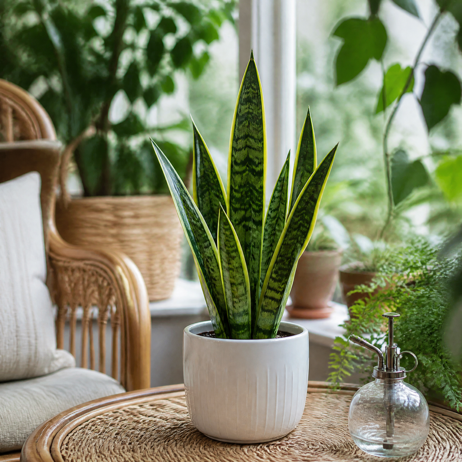 Plants By Post Sansevieria Superba Snake Plant F - Glossy White