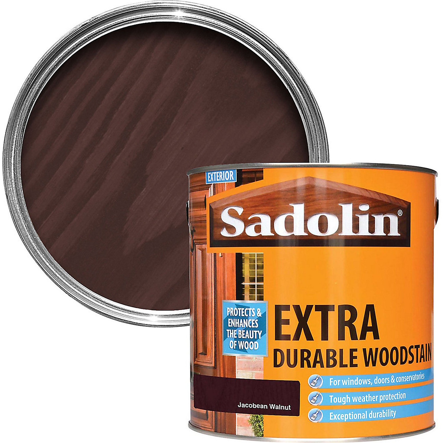 Sadolin Extra Durable Woodstain Jacobean Walnut 2.5 litre SAD5028540 - Image 10