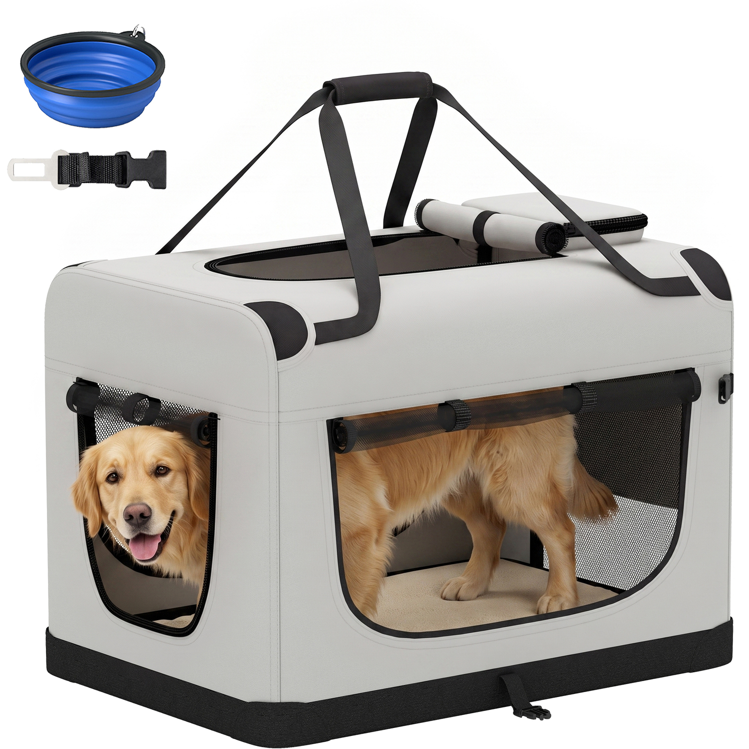 Pawhut Pet Carrier Bag, Soft-Sided Dog Carrier For Large Dogs - Image 4