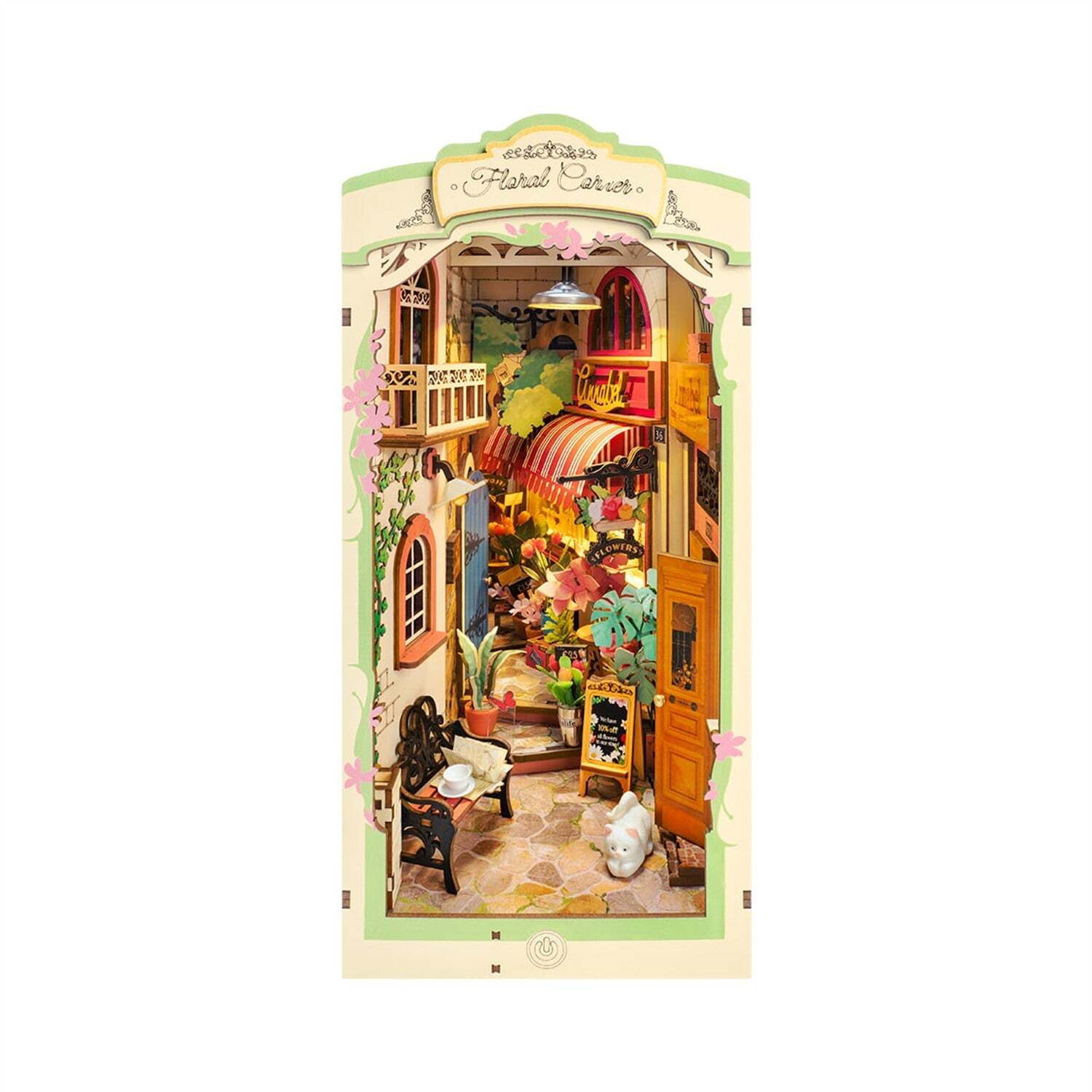 - Floral Corner Book Nook Construction Kit - Image 8