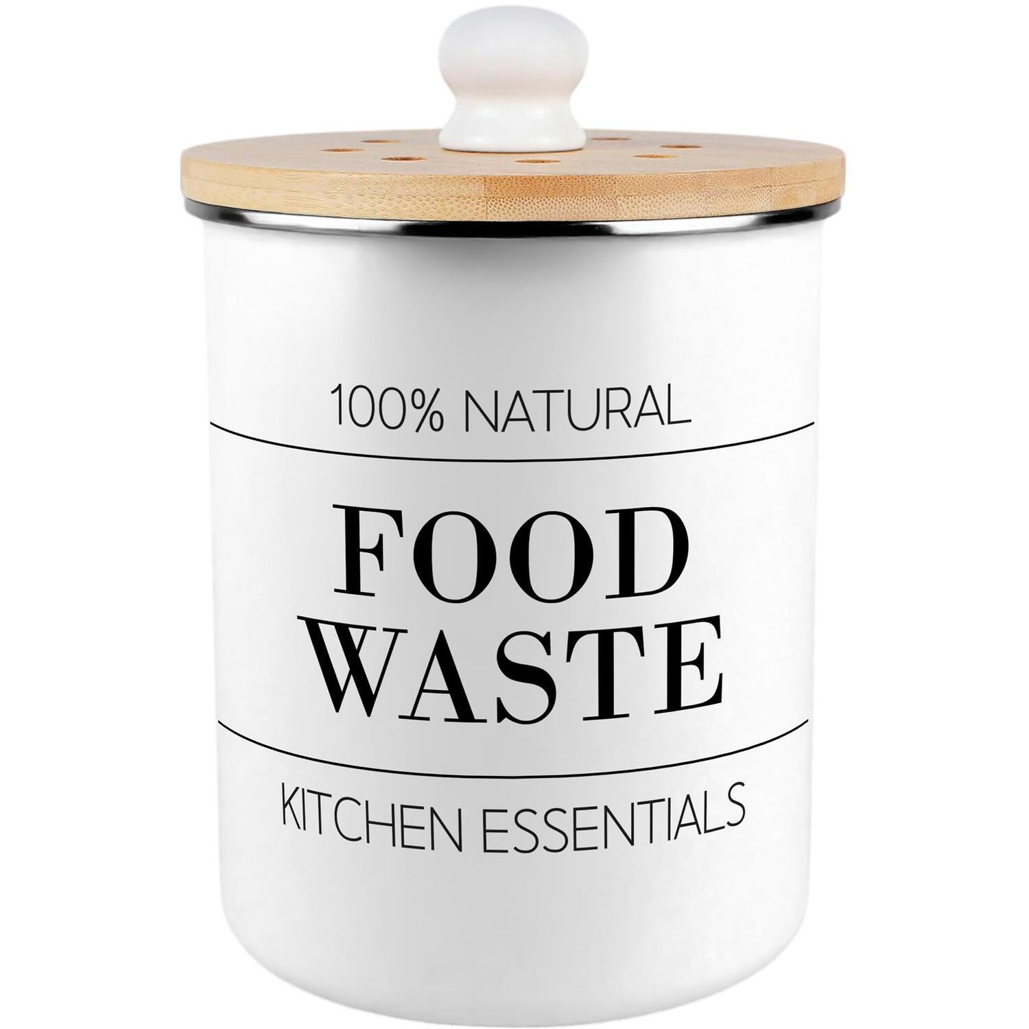 B&Q - Kitchen Essentials Food Waste CaddyDecorative Kitchen Compost Bin2L - Image 2