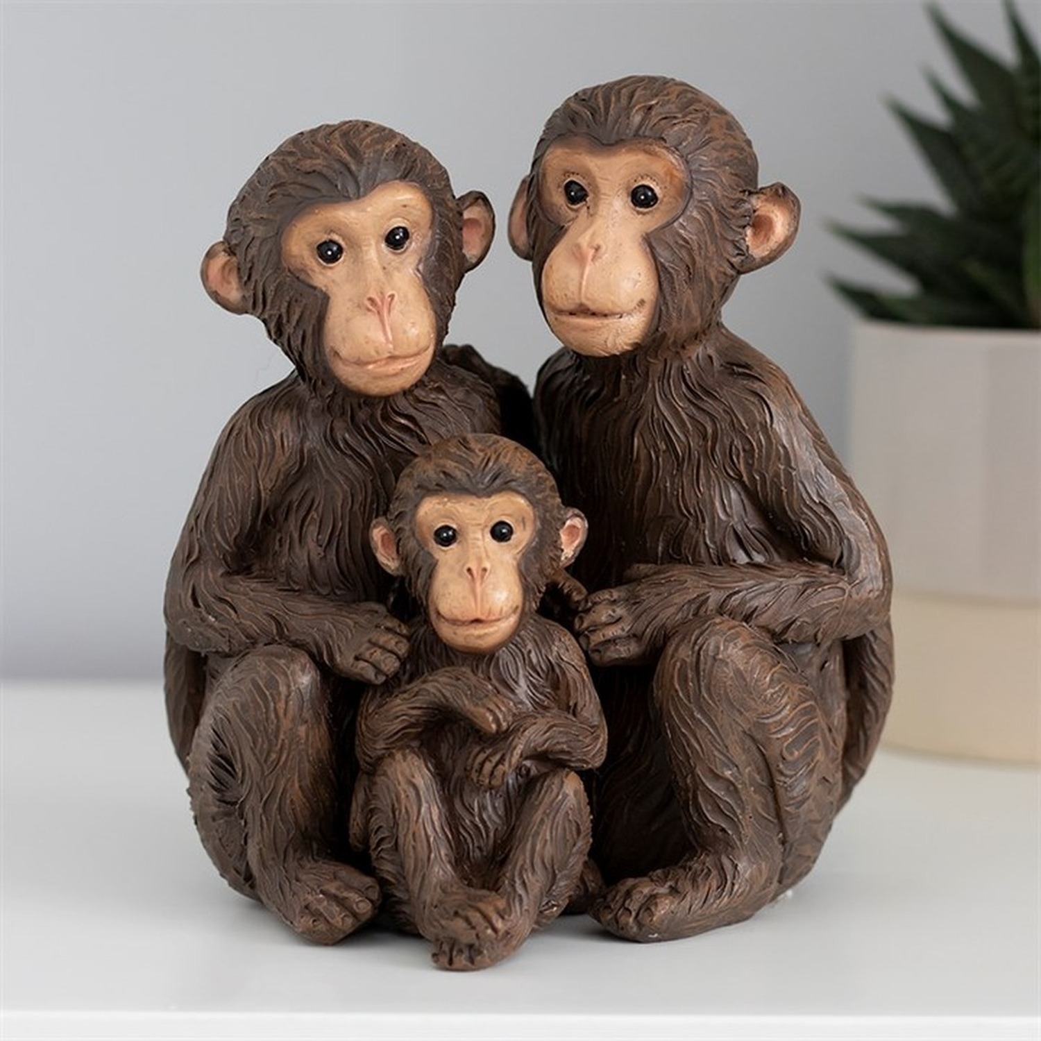 Uniqueful Monkey Family Ornament Figurine