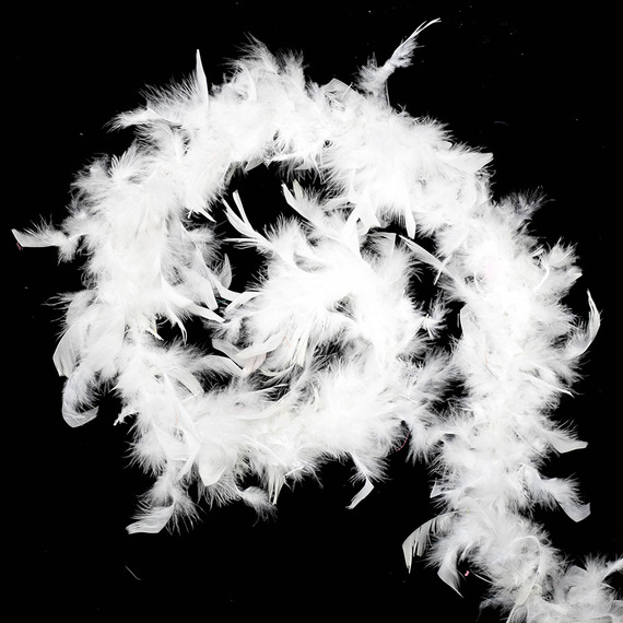 2M White Feather Boa Christmas Tree Decoration