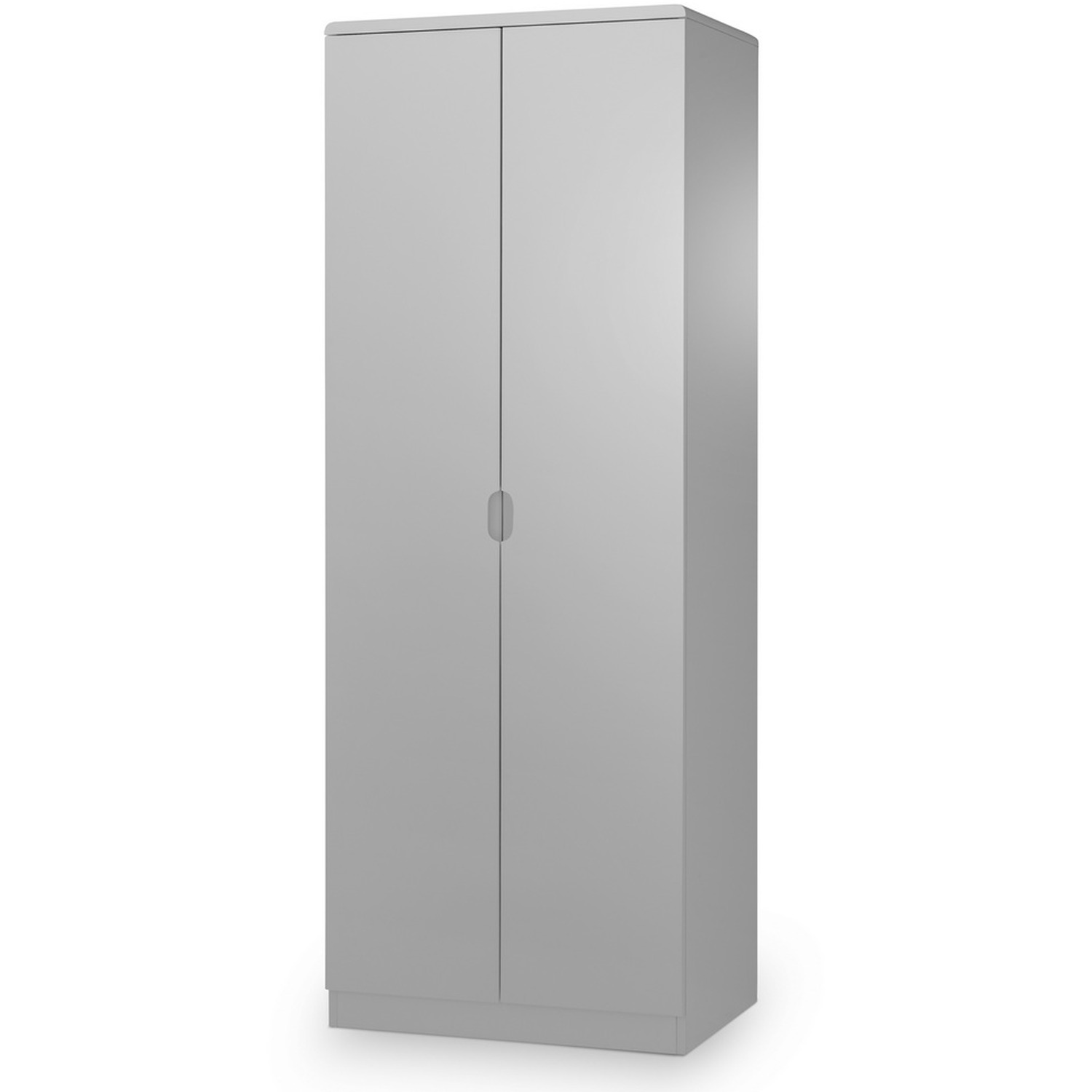 Julian Bowen - Manhattan 2 Door Wardrobe - Grey - Grey thumbnail