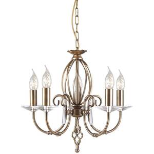 Aegean 5 Light Chandelier Aged Brass Finish, E14