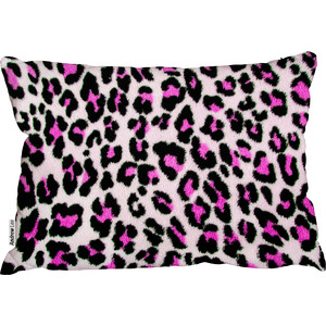 Pink and black leopard Cushion