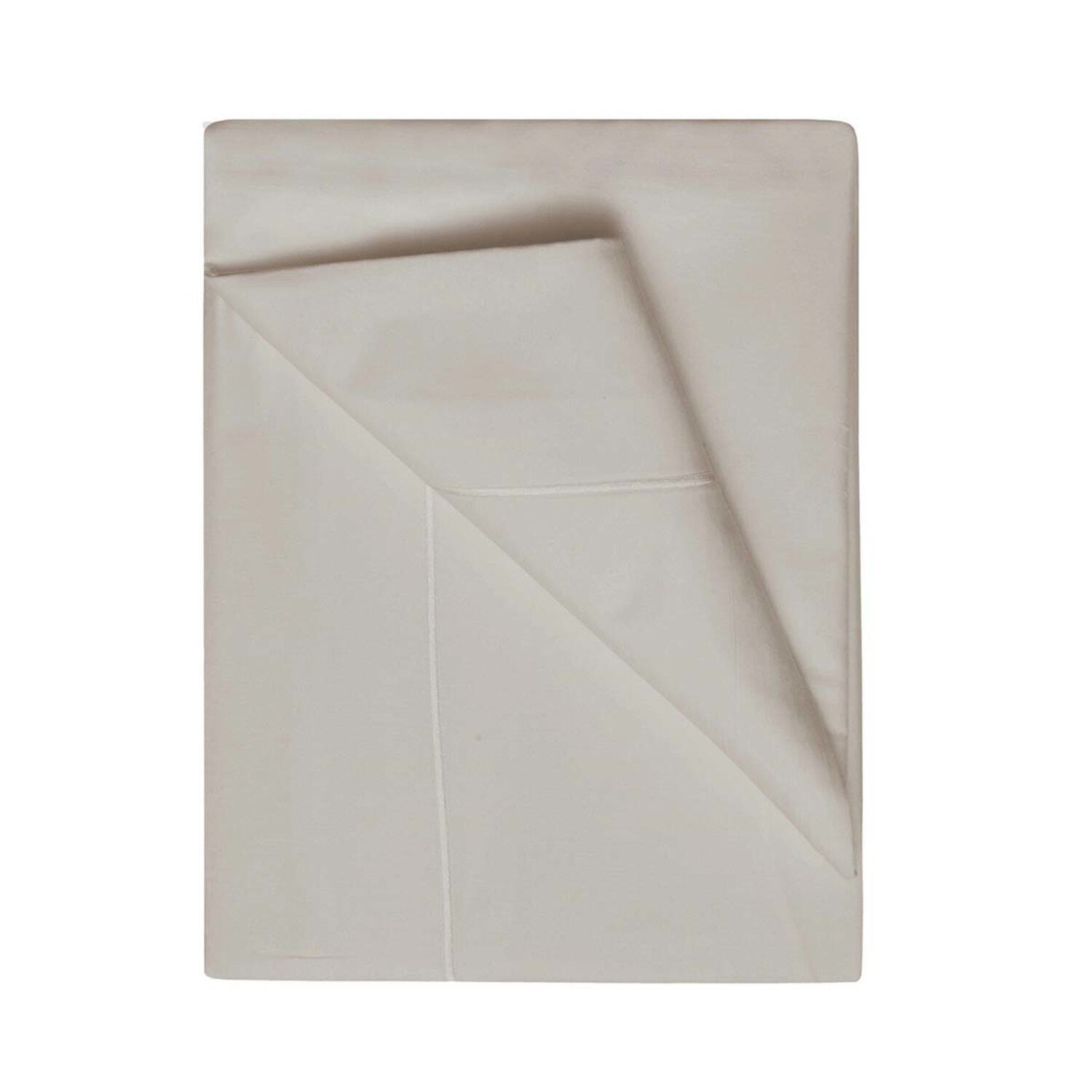 400 Thread Count Egyptian Cotton Flat Sheet - BM134 - Oyster / Double