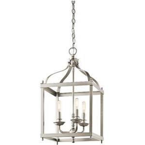 Larkin 3 Light Medium Ceiling Pendant Brushed Nickel, E14