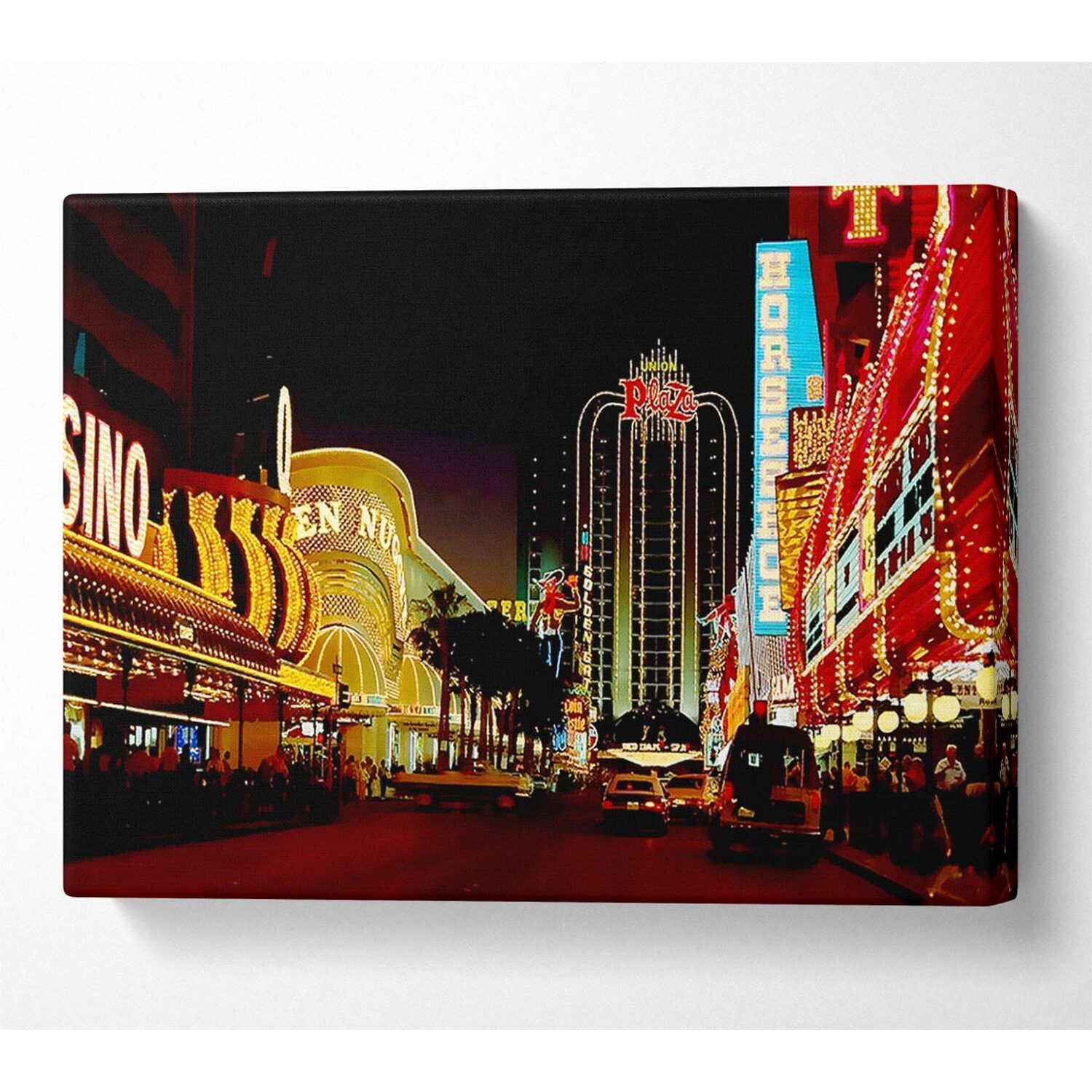 Wallart-Direct - Las Vegas Strip Casino Heaven Canvas Print Wall Art - Yellow / 101.6cm thumbnail