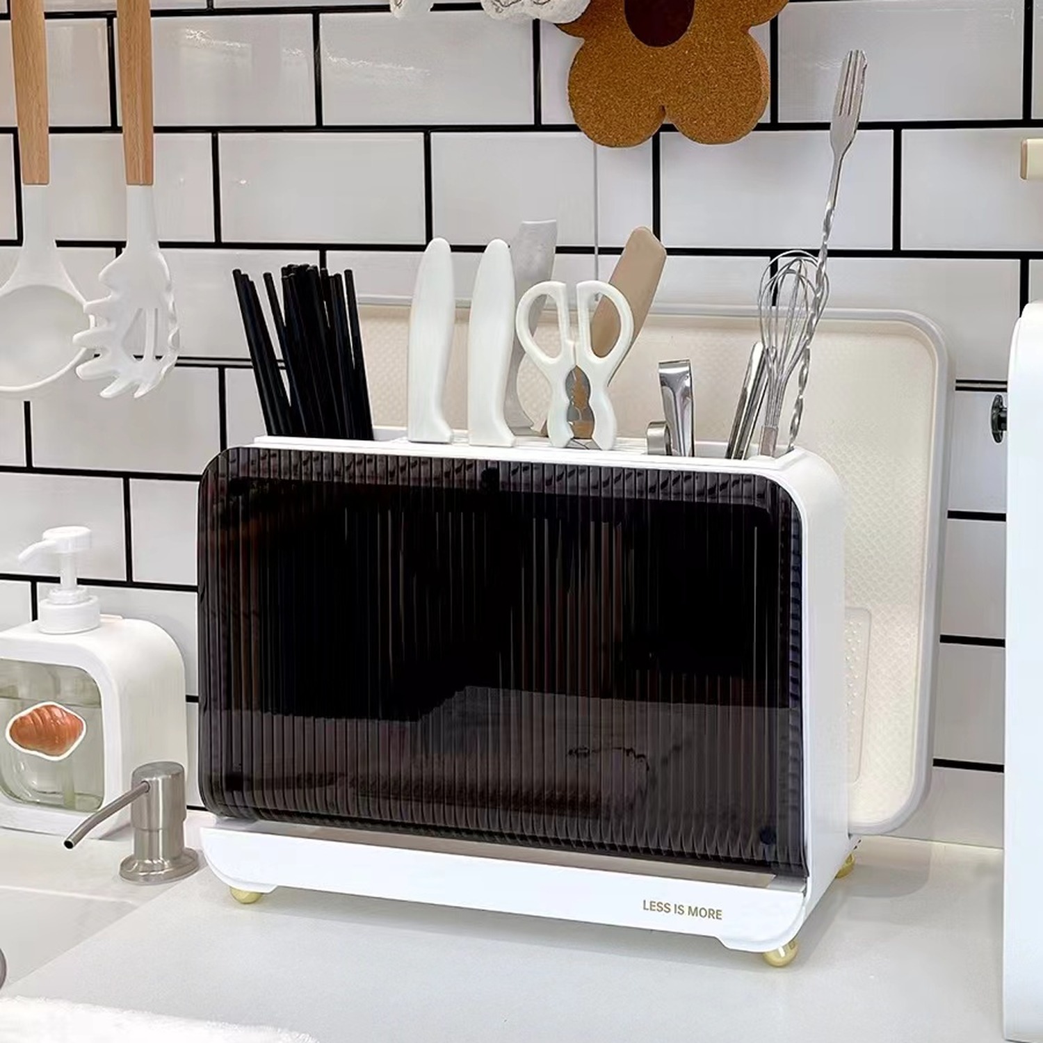 Image of Kitchen Cutlery Cutting Board Chopsticks Storage&hellip;