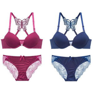 Laced Back Bra and Laced Knickers Set