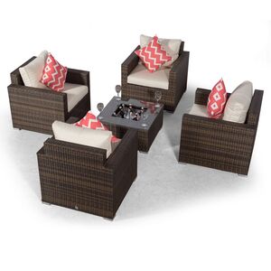 Giardino Sydney 4 Seater Rattan Sofa Set with Drinks Cooler Coffee Table