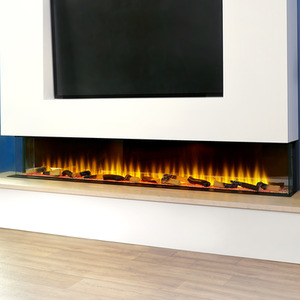 Adam Sahara Panoramic Media Wall Electric Fire, 81 Inch