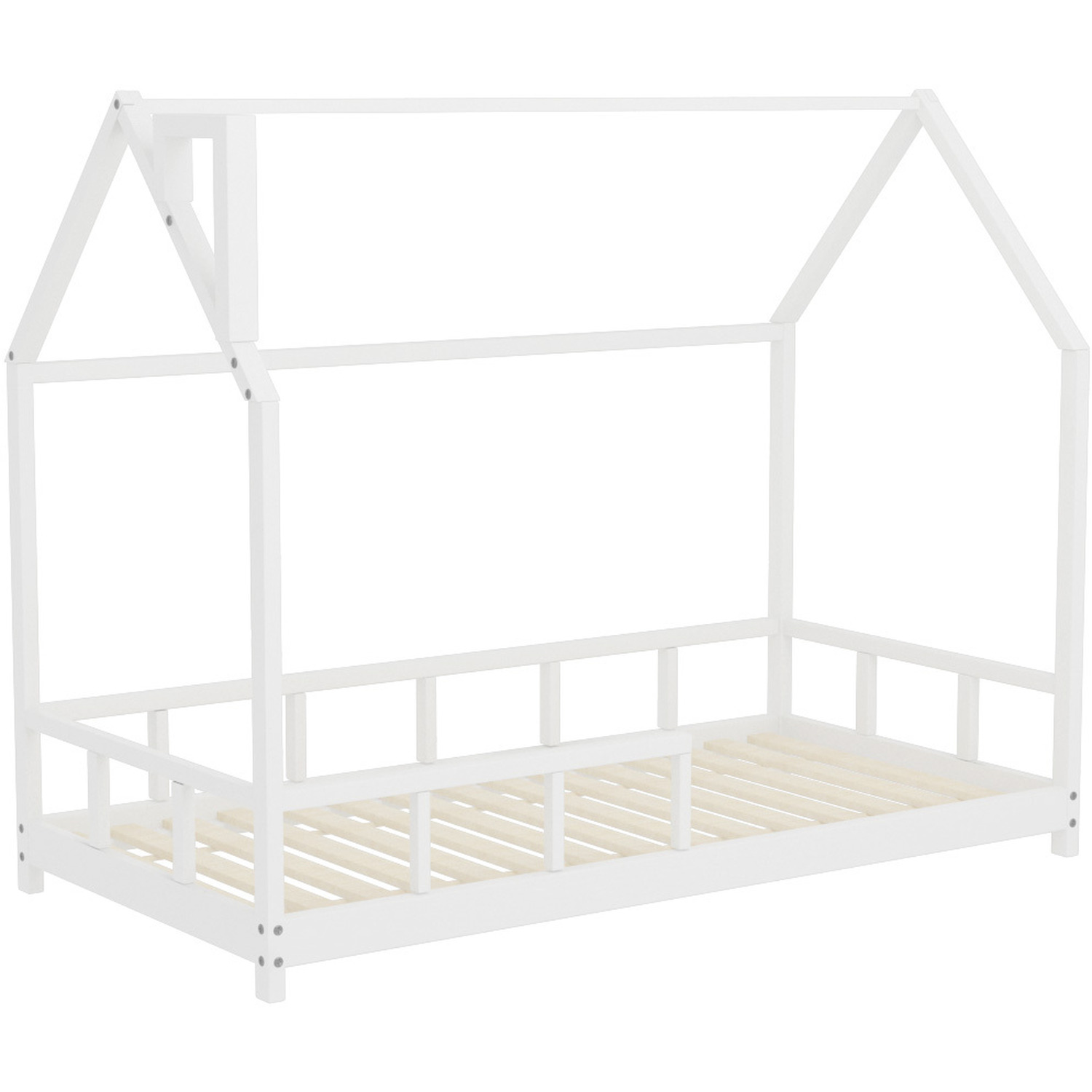 Pine Wood Toddler Bed - White