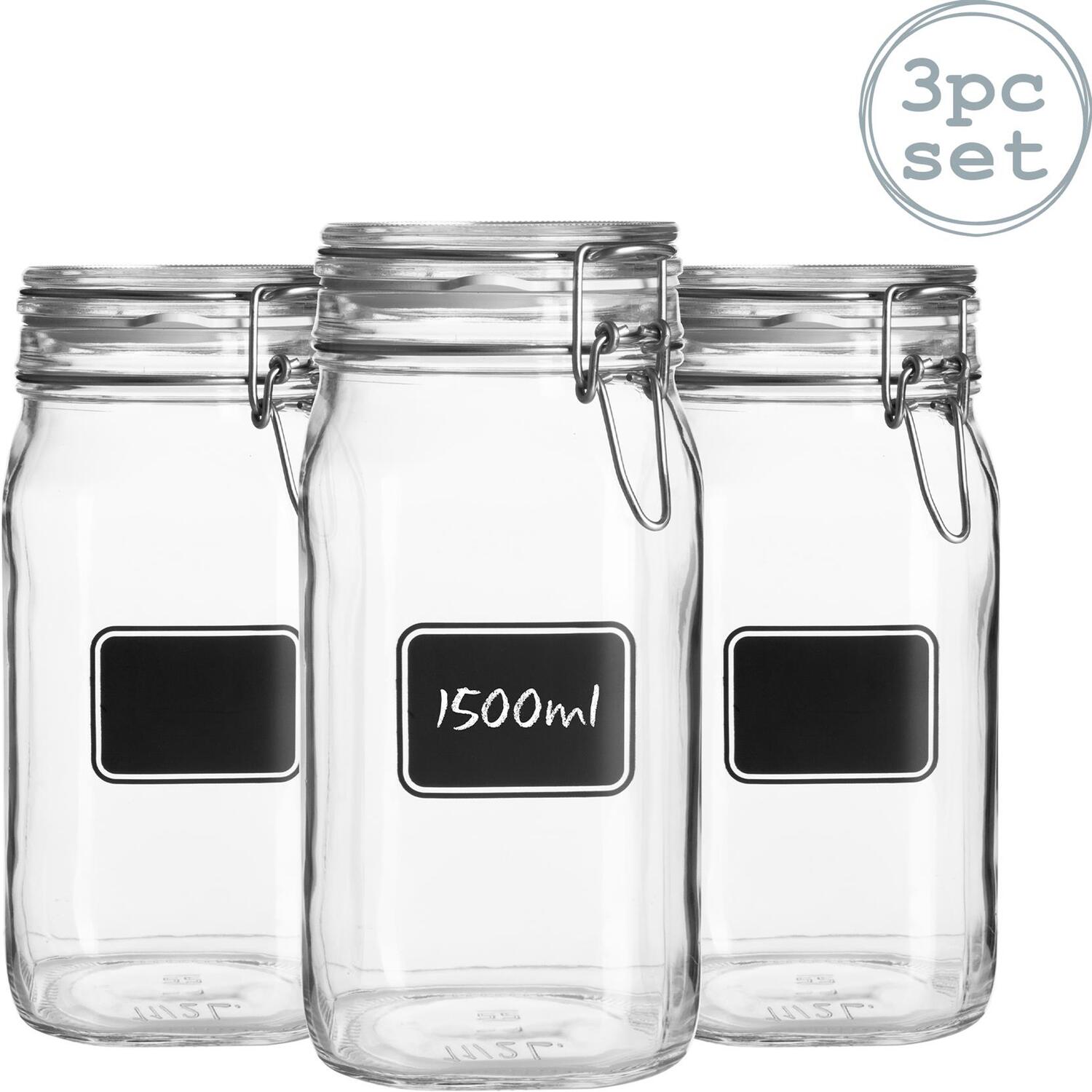 Image of Bormioli Rocco Lavagna Glass Storage Jars&hellip;