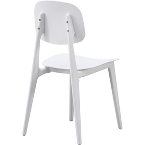 White Oslo Plastic Dining Chair shot 5806352