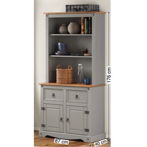Distressed Grey Wax Corona 2 Door Dresser shot 5969776
