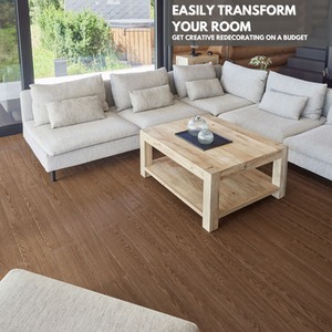 Brown Self-Adhesive Floor Planks Pack of 36 Vinyl Flooring  shot 6048041