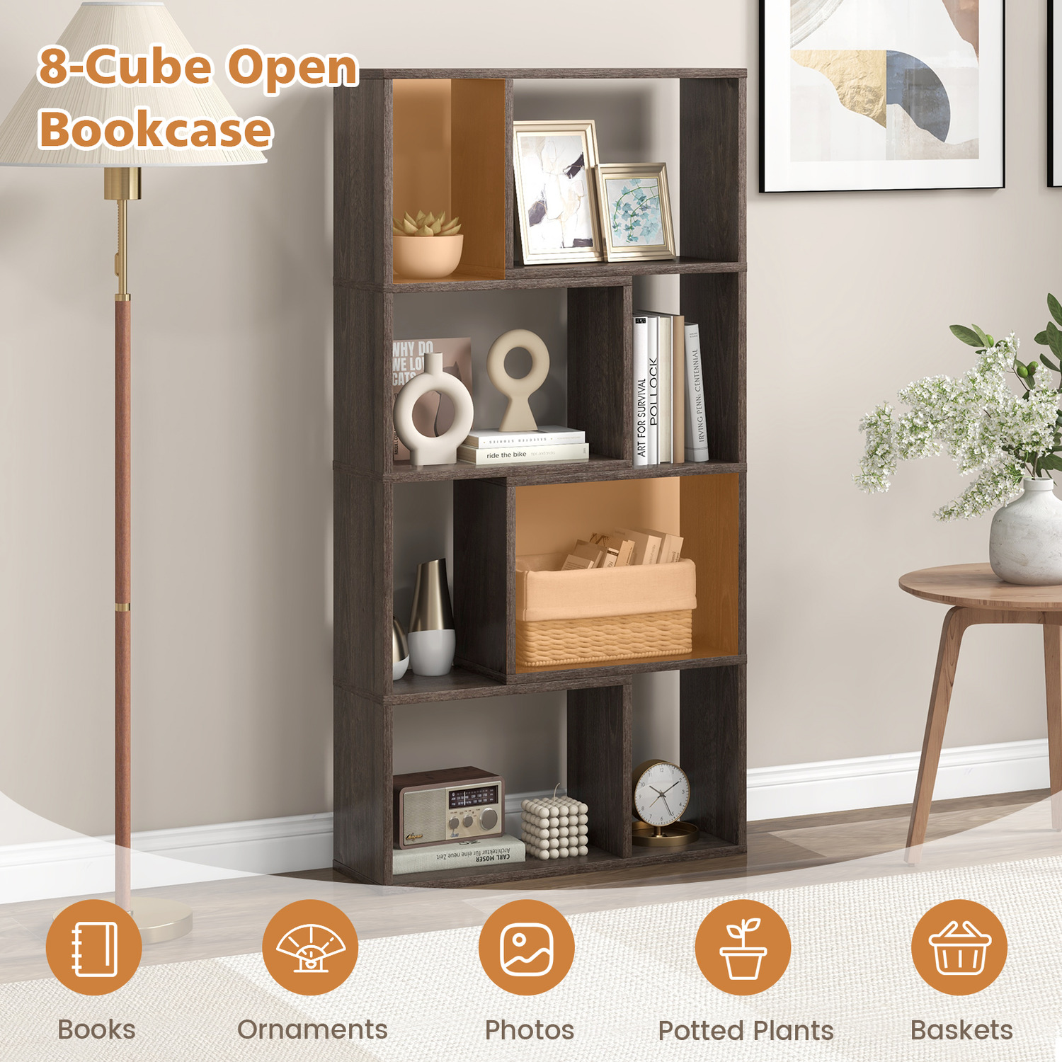 8-cube Storage Organiser - Grey