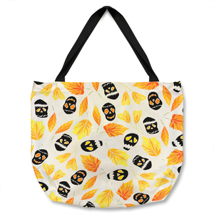 Autumn Leaves  Halloween Skulls Tote bag