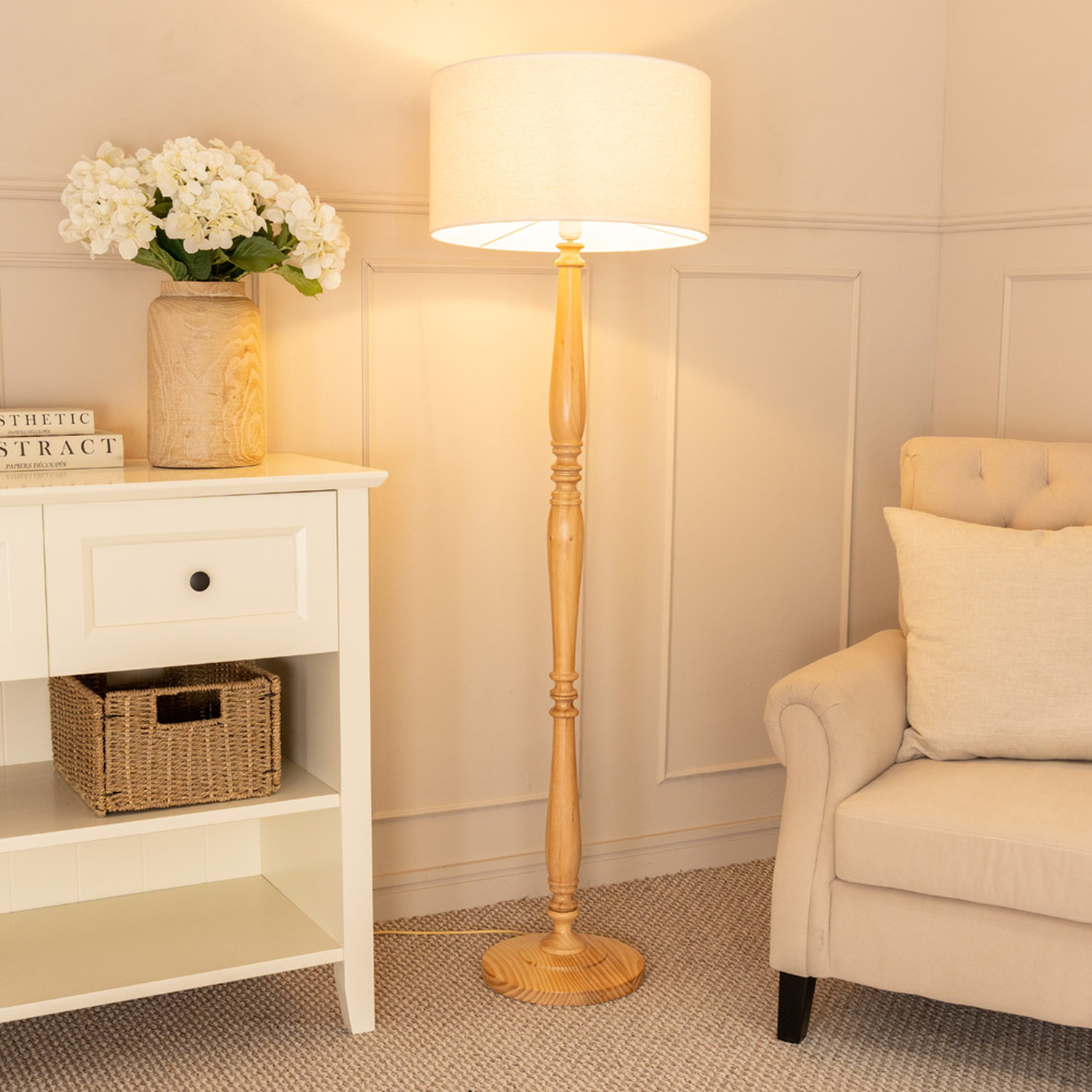 Image of Victoria Candlestick Floor Lamp with Trim&hellip;