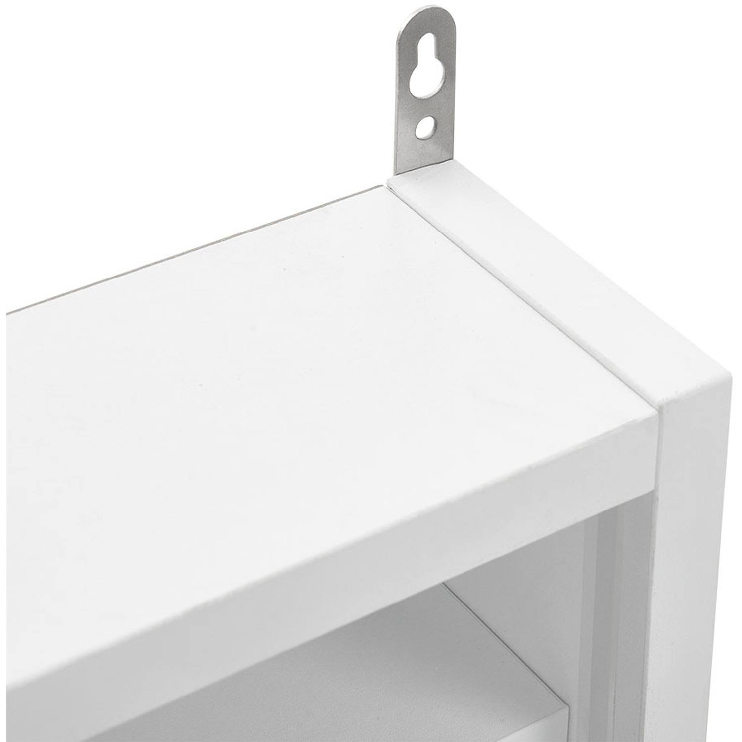 Wall-mounted Display Cabinet With Transparent Acrylic Sliding Doors - White