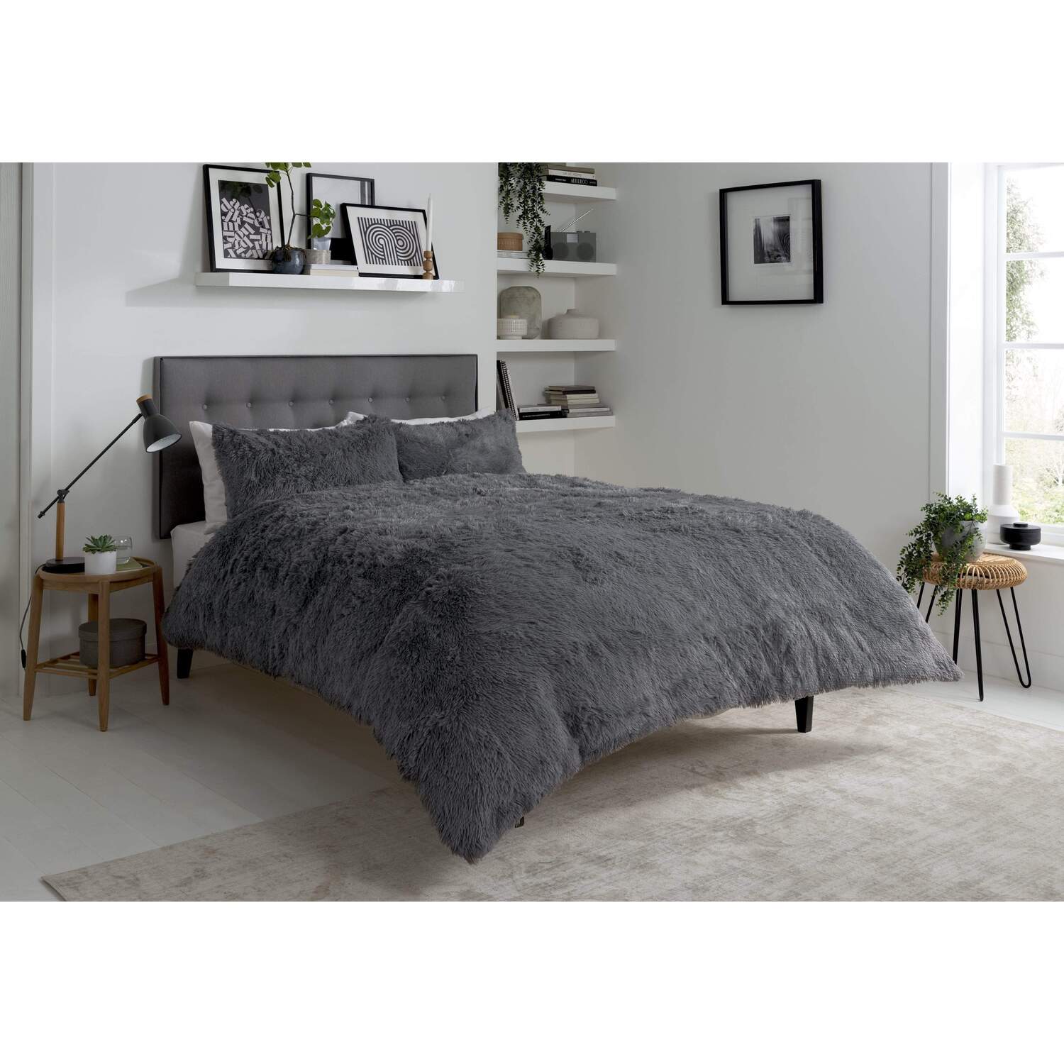 Snuggle Cuddle Duvet Set - Charcoal King