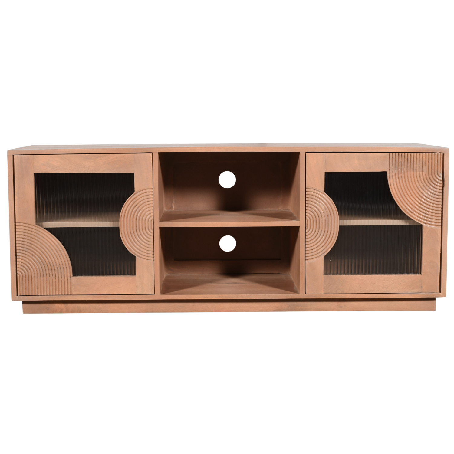 Jodhpur Solid Wood Tv Cabinet - Brown