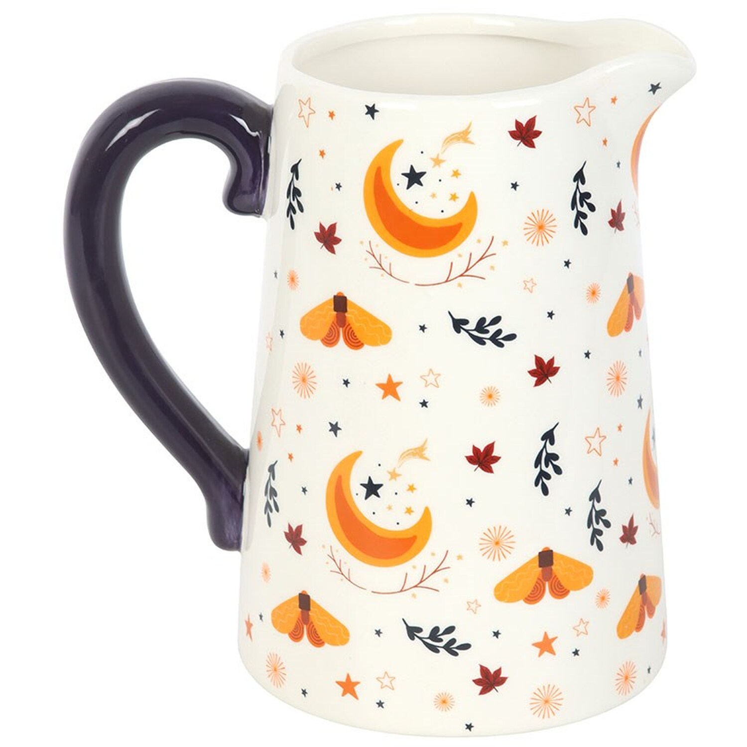 Autumn Magic Harvest Moon Print Ceramic Flower Jug - Multicolour